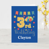 ハッピーサードバースデーカード カード (黄色い花)