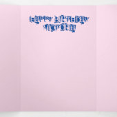 ハッピーサードバースデーカード, #3誕生日ブルー 三つ折りカード (内部中)