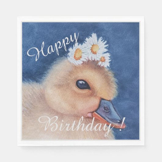 ハッピーサードバースデーパーティーお祝い スタンダードランチョンナプキン (正面)