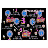 ハッピーサードバースデー抱き枕#3ブラック ラージペーパーバッグ (正面)