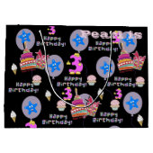 ハッピーサードバースデー抱き枕#3ブラック ラージペーパーバッグ (裏面)