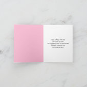 ハッピーサードバースデー水玉模様ピンクゴルフカガーリーード カード (内部)