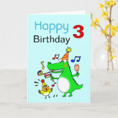 ハッピーサードバースデー(3歳) カード (黄色い花)