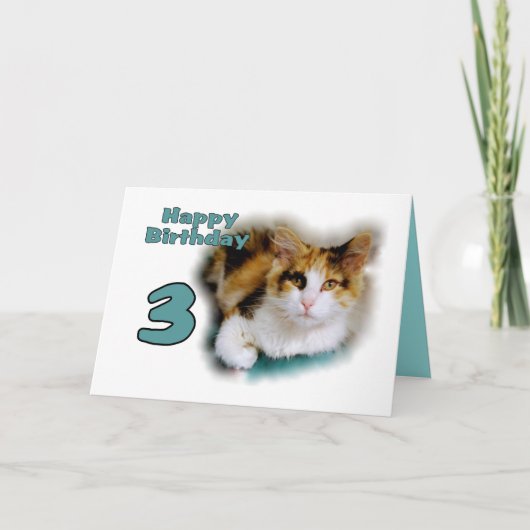 ハッピーサード誕生日カリコキャットカード カード (正面)