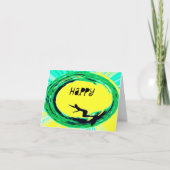 ハッピーサーファー誕生日 カード (正面)