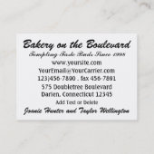 ハッピーシェフ/ベーカリー/ケータリング – SRF 名刺 (裏面)