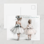 ハッピーシスターデイグリーティングカードパステルファッション シーズンポストカード (正面/裏面)