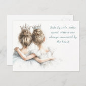 ハッピーシスターデイグリーティングカードパステルファッション シーズンポストカード (正面/裏面)