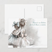 ハッピーシスターデイグリーティングカードパステルファッション シーズンポストカード (正面/裏面)