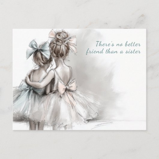 ハッピーシスターデイグリーティングカードパステルファッション シーズンポストカード (正面)