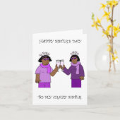 ハッピーシスター威厳があるズの日4日 カード (黄色い花)