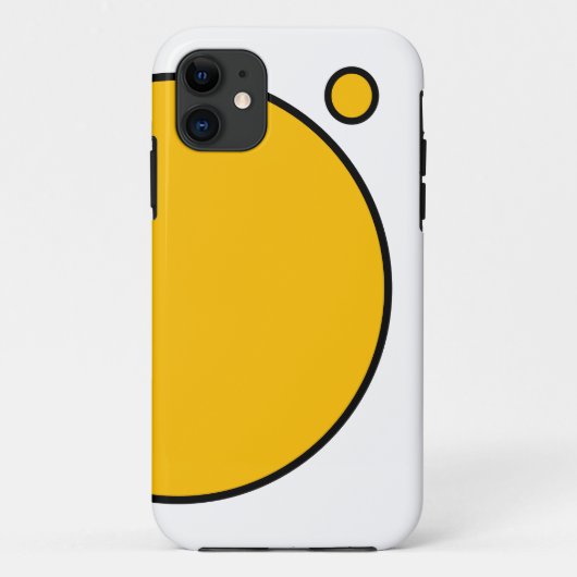ハッピーシックカラフルビッはっきりしたク小さな黄色の円 Case-Mate iPhoneケース (裏面)