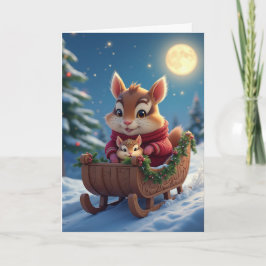 ハッピーシマリスのクリスマス サンキューカード