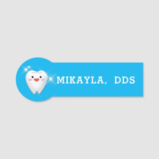 ハッピーシャイニー歯歯科   名ラベル 名札 (正面)