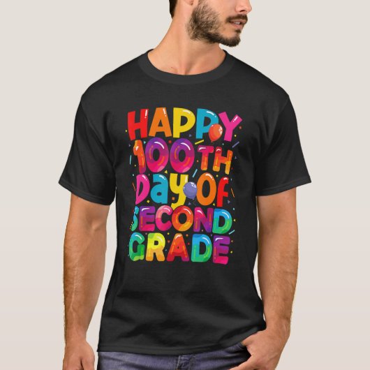 ハッピーシャツ100日少年少女二年生 Tシャツ (正面)