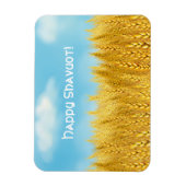 ハッピーシャブー金ゴールド小麦フィールドブルースカイファインアート マグネット (縦)