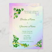 ハッピーシャムロック結婚式招待状 招待状 (正面/裏面)