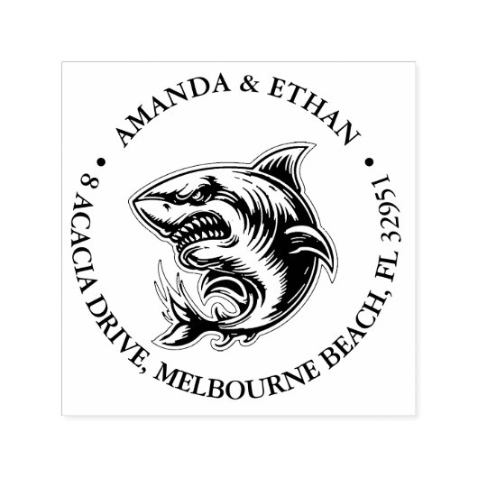 ハッピーシャークテーマ セルフインキングスタンプ (デザイン)