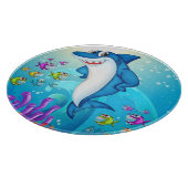 ハッピーシャーク漫画–23685 カッティングボード (角)