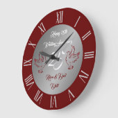 ハッピーシルバー25周年記念 ダヴ カスタマイズ ラージ壁時計 (傾斜)