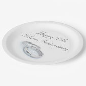 ハッピーシルバー25周年記念 ペーパープレート (アングル)