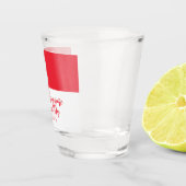 ハッピーシンガポール国立デイシンガポール国旗 ショットグラス (右)