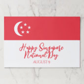 ハッピーシンガポール国立デイシンガポール国旗 ペーパーパッド (正面)