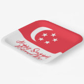 ハッピーシンガポール国立デイシンガポール国旗 ペーパープレート (傾斜あり)