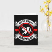 ハッピーシングルスアウェアネスデー アンチキスアンチバレンタイン カード (黄色い花)