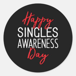 ハッピーシングルス認識度デイアンチ – バレンタインデー ラウンドシール