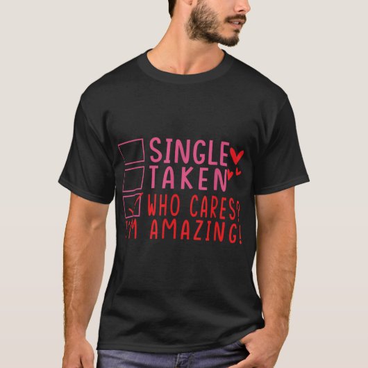 ハッピーシングルス認識度デイノカップルアンチValent Tシャツ (正面)