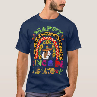 ハッピーシンコデマヨおもしろいギニアピグとソンブレロ Tシャツ