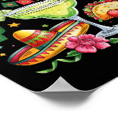 ハッピーシンコデマヨフィエスタメキシコパーティーメンズ ポスター (角)