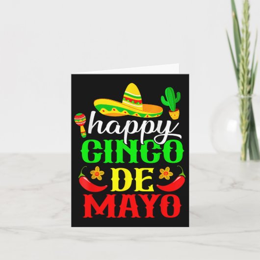 ハッピーシンコデマヨフィエスタメキシコパーティー5 De Mayo カード (正面)