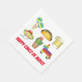 ハッピーシンコデマヨメキシカンフィエスタお祝い スタンダードランチョンナプキン (角)