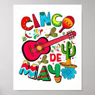 ハッピーシンコデマヨメンズウィメンズキッズ5 De Mayo Mexic ポスター