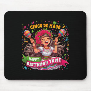 ハッピーシンコデマヨ誕生日トゥメキシカンパーティーM マウスパッド