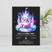 ハッピーシンプルプリンセス誕生日 招待状 (スタンド正面)