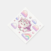 ハッピーシンプル恐竜ベビーシャワー スタンダードカクテルナプキン (角)