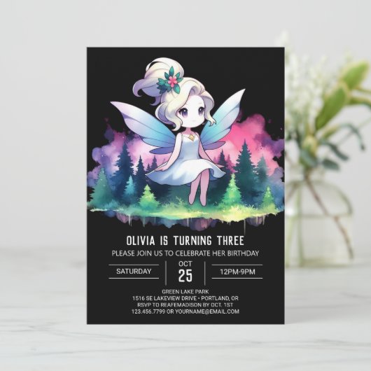 ハッピーシンプル誕生日 招待状 (スタンド正面)