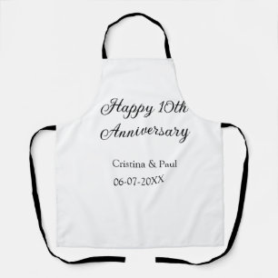 ハッピーシンプル10周年ミニマル結婚の名前 エプロン