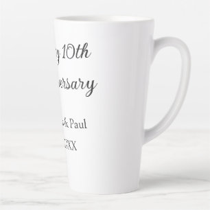 ハッピーシンプル10周年ミニマル結婚の名前 カフェラテマグ