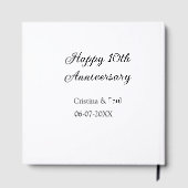 ハッピーシンプル10周年ミニマル結婚の名前 ゲストブック (裏面)