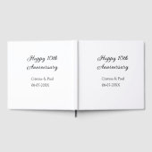 ハッピーシンプル10周年ミニマル結婚の名前 ゲストブック (全面)