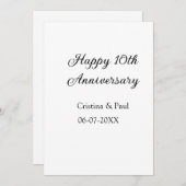 ハッピーシンプル10周年ミニマル結婚の名前 シーズンカード (正面/裏面)