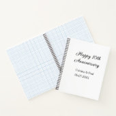 ハッピーシンプル10周年ミニマル結婚の名前 ノートブック (内部)