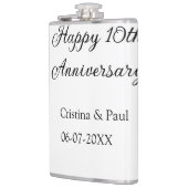 ハッピーシンプル10周年ミニマル結婚の名前 フラスク (左)