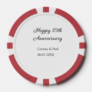 ハッピーシンプル10周年ミニマル結婚の名前 ポーカーチップ