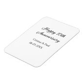 ハッピーシンプル10周年ミニマル結婚の名前 マグネット (左側)