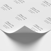 ハッピーシンプル10周年ミニマル結婚の名前 ラッピングペーパー (角)